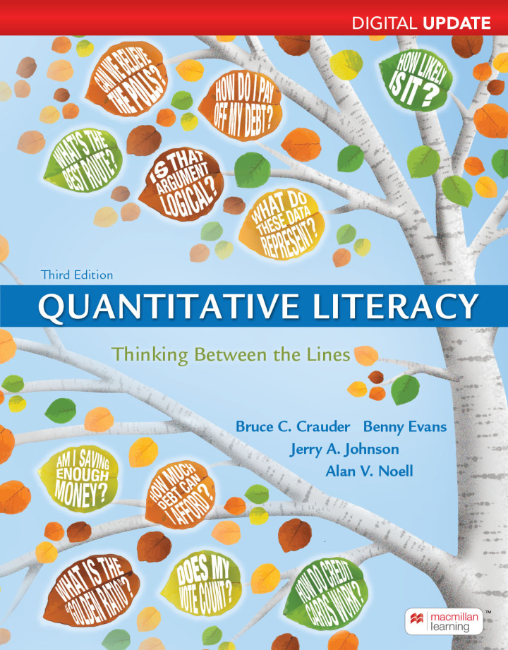 Quantitative Literacy, Digital Update: Thinking Between the Lines 3rd Edition